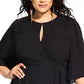 Vestido envelope Jolie plus size da City Chic feminino, preto, tamanho 22W