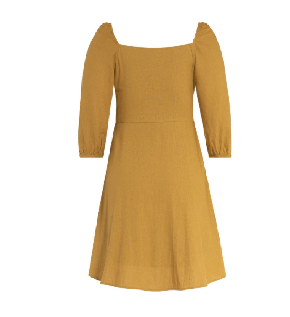 Vestido de verão plus size City Chic feminino amarelo tamanho 16W