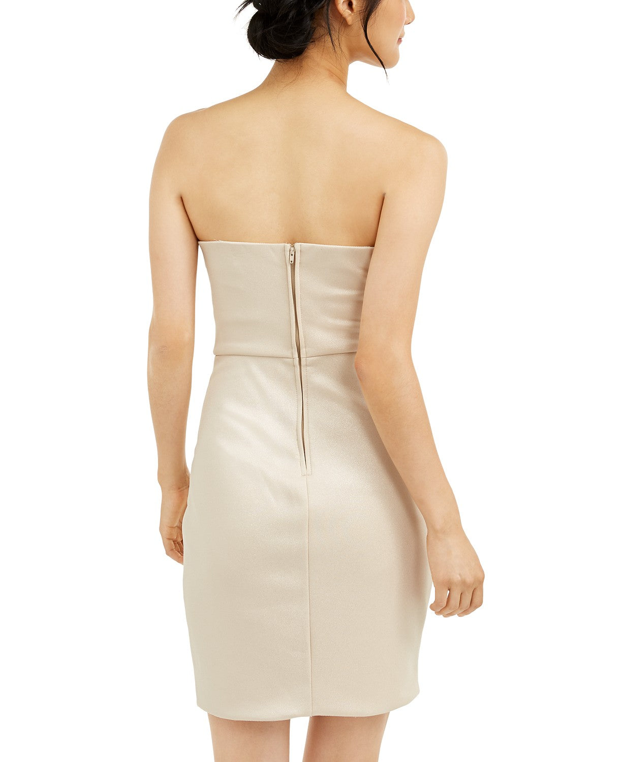 Vestido sem alças com saia envolvente City Studios Juniors, dourado - Tamanho 3
