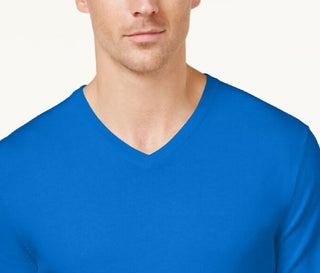 Suéter Alfani Masculino Gola V Azul Tamanho 3 Extra Grande