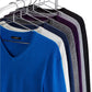 Suéter de algodão com decote em V liso Alfani masculino, azul, tamanho pequeno