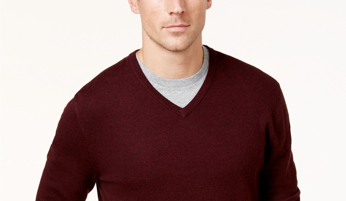 Suéter de malha masculino Alfani vermelho tamanho pequeno