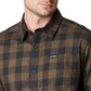 Camisa xadrez Columbia Vapor Ridge III masculina bege, tamanho pequeno