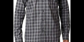 Camisa xadrez Columbia Vapor Ridge III masculina, cor carvão, tamanho pequeno