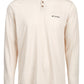 Camisa Henley de manga comprida Columbia Thistletown Park masculina, bege, tamanho médio