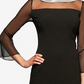 Vestido de festa feminino Alex Evenings com decote em V, preto, tamanho 14