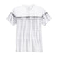Camiseta listrada masculina American Rag com decote em V, cinza, tamanho grande