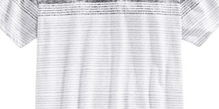 Camiseta listrada masculina American Rag com decote em V, cinza, tamanho grande