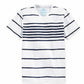 Camiseta masculina listrada American Rag com decote em V, tamanho natural pequeno