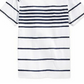Camiseta masculina listrada American Rag com decote em V, tamanho natural pequeno