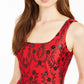 Vestido feminino Taylor com lantejoulas e ajuste evasê, vermelho, tamanho 14