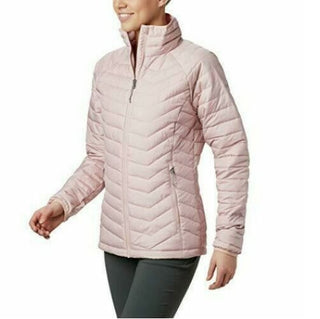 Jaqueta Columbia Powder Lite Feminina Rosa Tamanho Grande