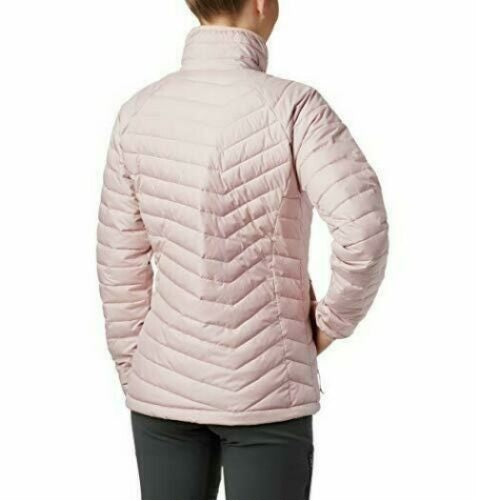 Jaqueta Columbia Powder Lite Feminina Rosa Tamanho Grande