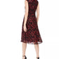 Vestido midi bordado floral feminino Taylor, vinho, tamanho 6