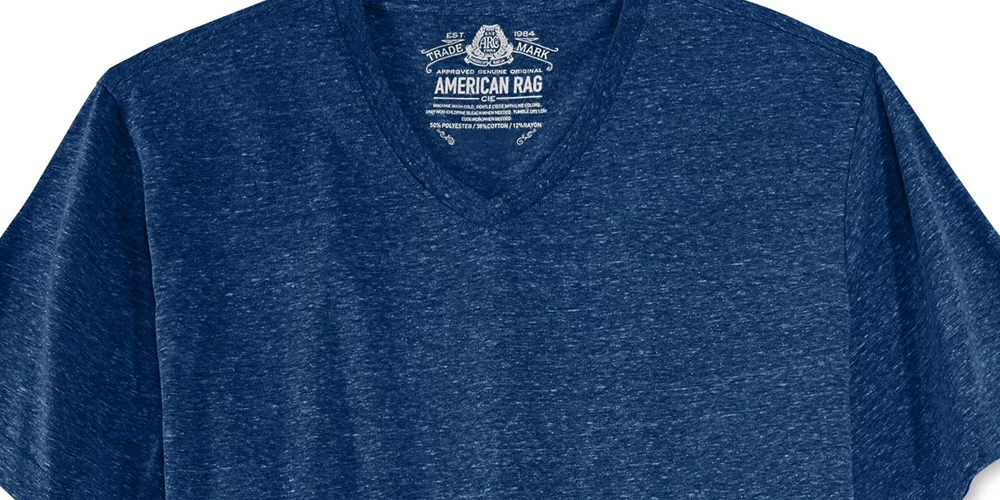 Camiseta masculina American Rag Tri-Blend, azul marinho, tamanho extra grande