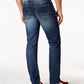 Calça jeans masculina American Rag rasgada e elástica azul brilhante tamanho 32x30