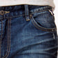 Calça jeans masculina American Rag rasgada e elástica azul brilhante tamanho 32x30