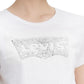 Camiseta Levi's The Perfect Tee Feminina com Estampa de Lantejoulas, Branca, Tamanho Extra Pequeno