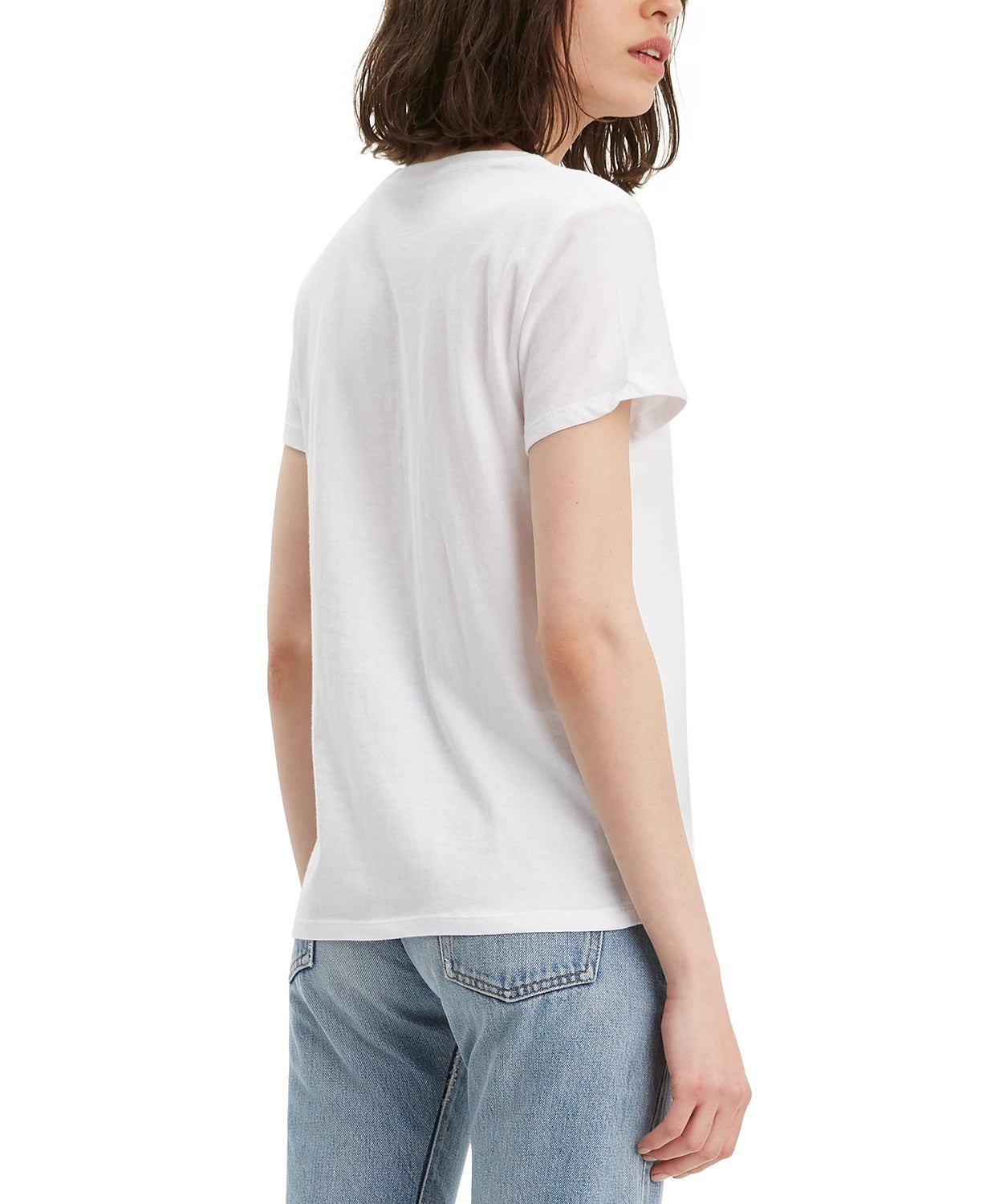 Camiseta Levi's Feminina de Algodão com Logo Gráfico, Branca, Tamanho Médio