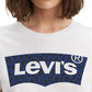Camiseta Levi's Feminina de Algodão com Logo Gráfico, Branca, Tamanho Médio