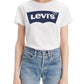 Camiseta Levi's Feminina de Algodão com Logotipo e Estampa Branca, Tamanho XS