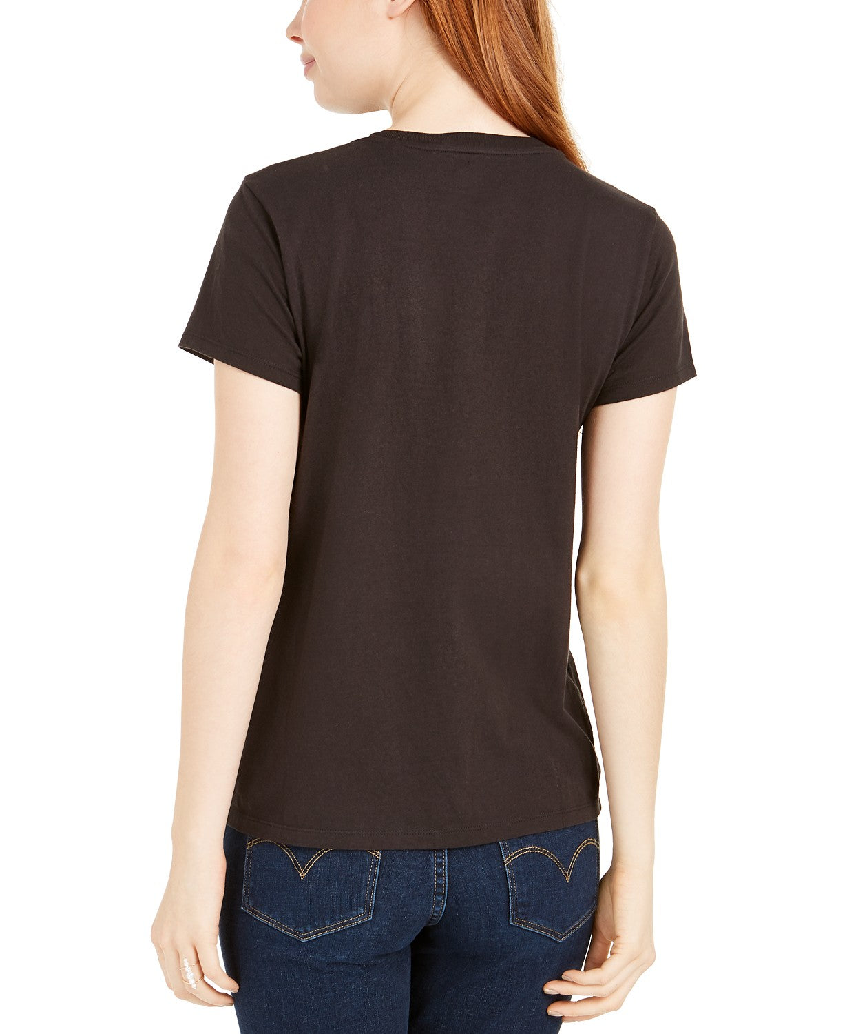 Camiseta Levi's Perfect Camo Batwing-Logo Feminina Preta Tamanho Grande