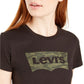 Camiseta Levi's Perfect Camo Batwing-Logo Feminina Preta Tamanho P