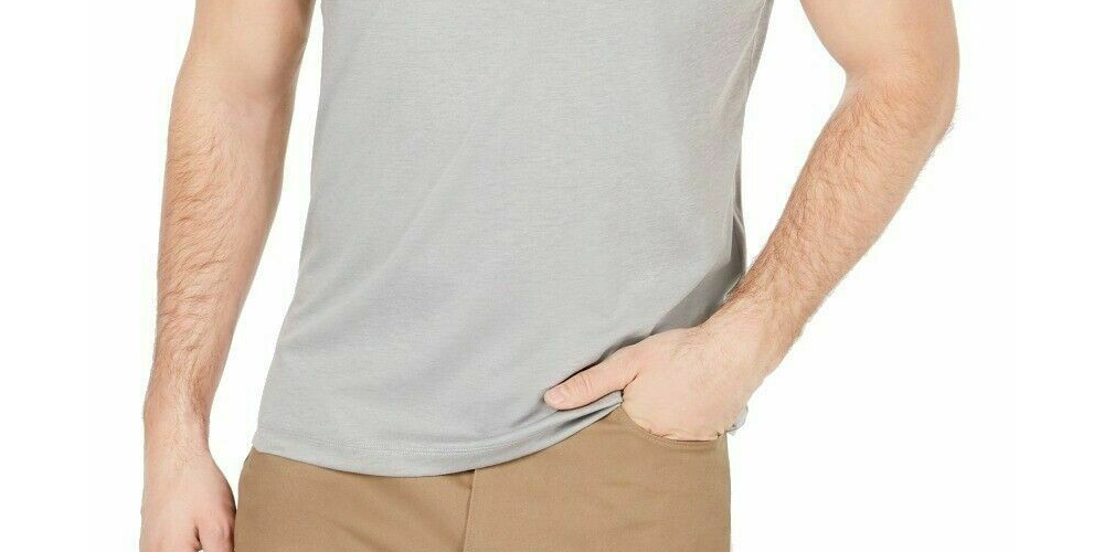 Calça Alfani Masculina Soft Touch Stretch Henley Cinza Tamanho P