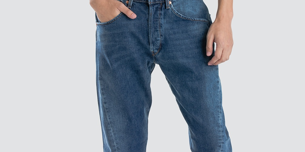 Calça Jeans Levi's 541 Athletic Fit Rasgada Masculina Azul Médio Tamanho 34X32