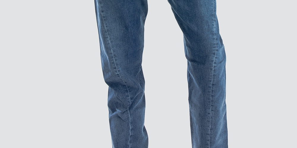 Calça Jeans Levi's 541 Athletic Fit Rasgada Masculina Azul Médio Tamanho 34X32