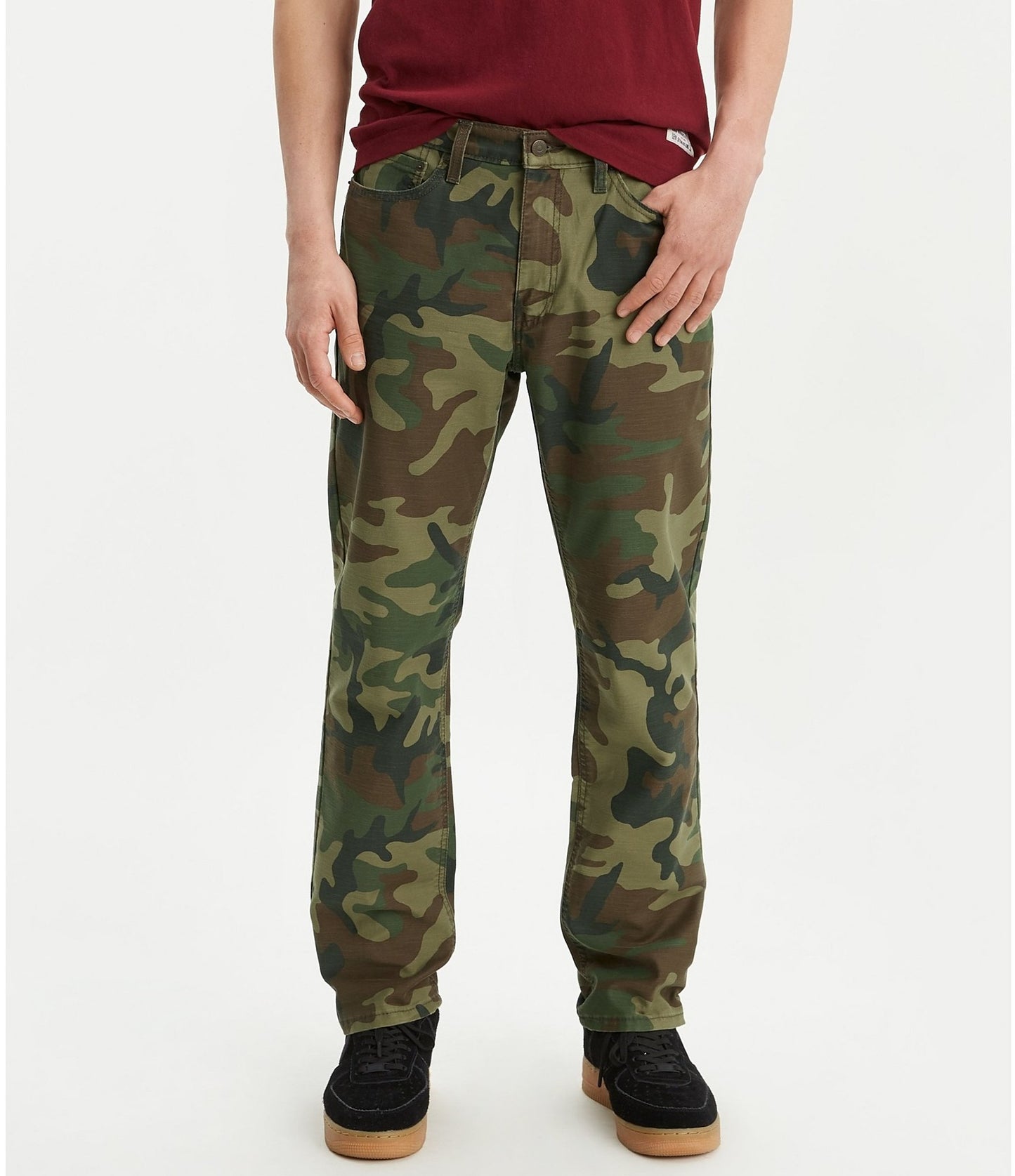 Calça jeans Levi's 541 Athletic Fit Camo Masculina Verde Tamanho 42X32