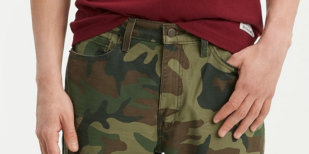 Calça jeans Levi's 541 Athletic Fit Camo Masculina Verde Tamanho 42X32