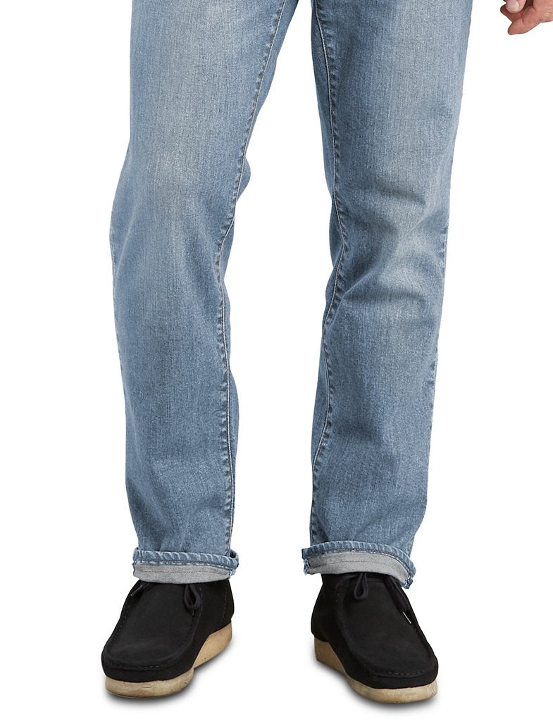 Calça jeans Levi's 541 Athletic Fit All Season Tech rasgada e reparada, azul, tamanho 34x30