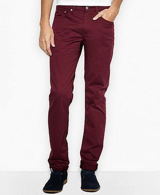 Calça jeans Levi's 511 Slim Fit Commuter masculina, vermelha, tamanho 30x32
