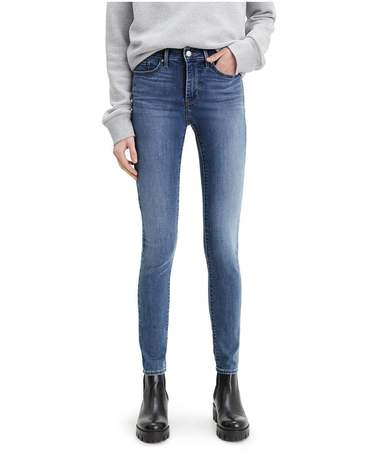 Calça jeans skinny Levi's 311 Shaping feminina, azul escuro, tamanho 26 W