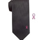 Gravata Micro Neat Masculina Susan G Komen Preta Tamanho Regular