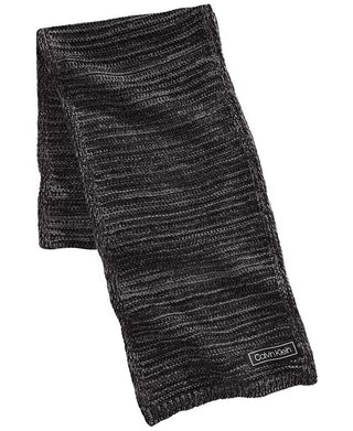 Cachecol reversível Calvin Klein masculino mesclado, preto, tamanho regular