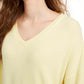 Blusa aconchegante com decote em V para calouros e juniores, tamanho extra pequeno, amarela