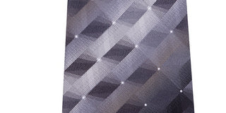 Van Heusen Men's 3-D Geometric Tonal Silk Tie Black Size Regular