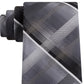 Gravata xadrez clássica Dean masculina Van Heusen, preta, tamanho regular