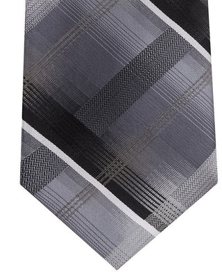 Gravata xadrez clássica Dean masculina Van Heusen, preta, tamanho regular