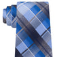 Gravata xadrez clássica Dean masculina Van Heusen, azul, tamanho regular