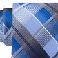 Gravata xadrez clássica Dean masculina Van Heusen, azul, tamanho regular