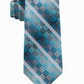 Gravata masculina Van Heusen Aaron Stripe geométrica azul tamanho regular