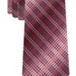 Gravata masculina Van Heusen Garcia Classic Ombre xadrez vermelha tamanho regular