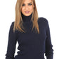 Suéter Ralph Lauren Feminino Gola Alta Azul Tamanho Médio