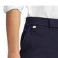 Calça formal feminina Ralph Lauren Stretch Ponte azul marinho, tamanho médio