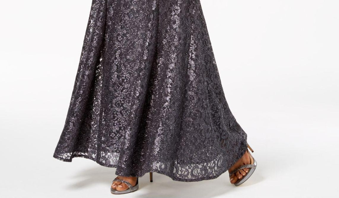 Vestido de renda ombro a ombro feminino R &amp; M Richards