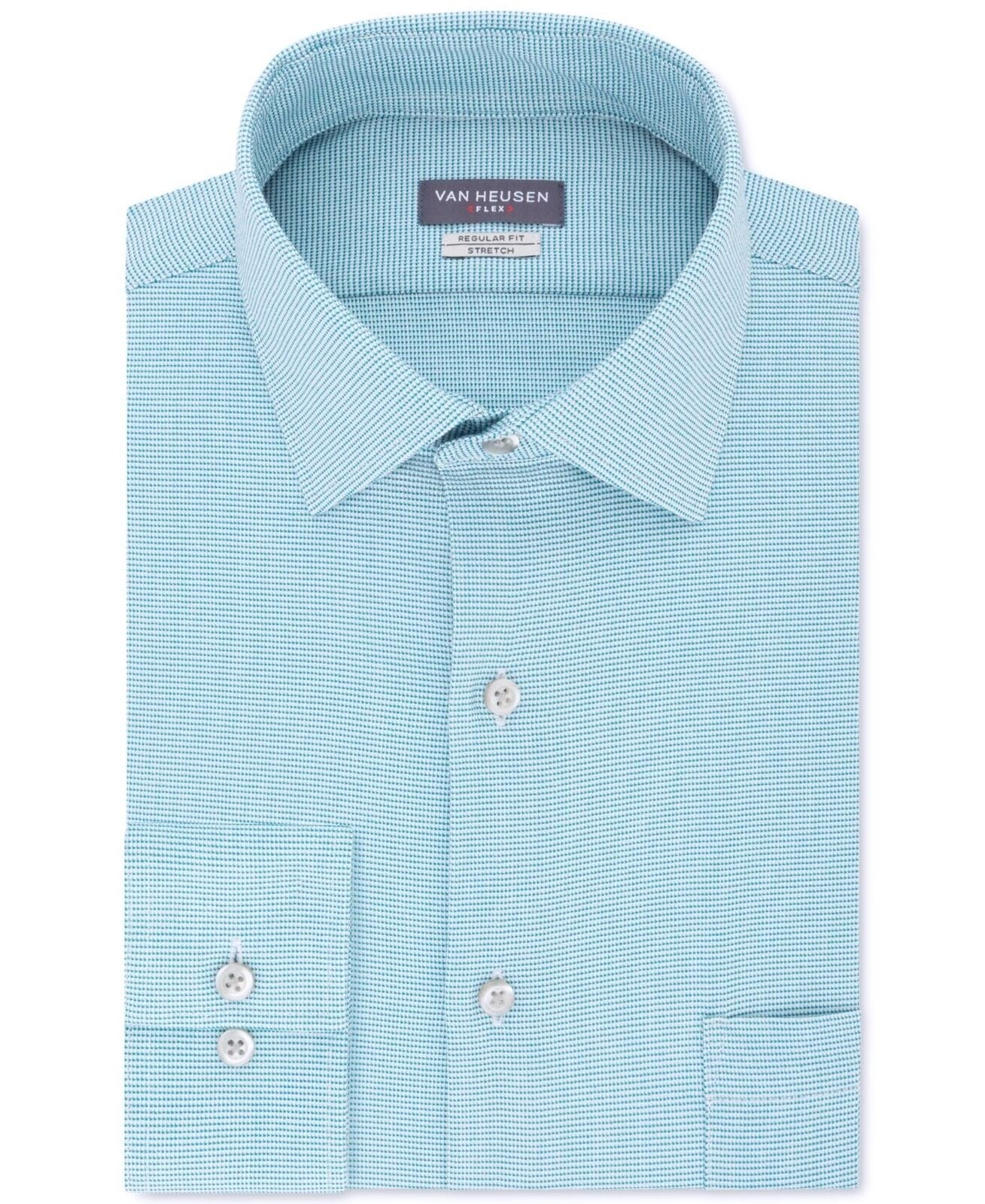 Camisa social masculina Van Heusen Classic/Regular Fit, sem vincos, com gola flexível e elástica, lisa, tamanho 18-36-37