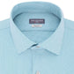 Camisa social masculina Van Heusen Classic/Regular Fit, sem vincos, com elástico e gola flexível, lisa, azul, tamanho 32-33